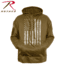 Rothco U.S. Flag Concealed Carry Hoodie - Men's, Coyote Brown, 4XL, 80830-CoyoteBrown-4XL