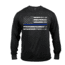 Rothco Long Sleeve Thin Blue Line T-Shirt, M, 3925-M