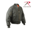 Rothco MA-1 Flight Jacket, Black, Extra Small, 7324-Black-XS