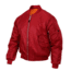 Rothco MA-1 Flight Jacket, Red, Small, 7474-Red-S
