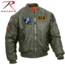 Rothco MA-1 Flight Jacket with Patches, Sage Green, Small, 7240-SageGreen-S
