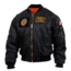 Rothco MA-1 Flight Jacket with Patches, Black, Extra Small, 7250-Black-XS