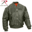 Rothco MA-1 Flight Jacket with Patches, Sage Green, Small, 7240-SageGreen-S