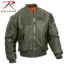 Rothco MA-1 Flight Jacket with Patches, Sage Green, Small, 7240-SageGreen-S