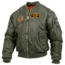 Rothco MA-1 Flight Jacket with Patches, Sage Green, Small, 7240-SageGreen-S