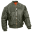 Rothco MA-1 Flight Jacket with Patches, Sage Green, Small, 7240-SageGreen-S