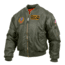 Rothco MA-1 Flight Jacket with Patches, Sage Green, Small, 7240-SageGreen-S