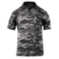 Rothco Moisture Wicking Polo Shirt, Small, Black Camo, 20020-BlackCamo-S