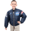 Rothco NASA MA-1 Flight Jacket, Kids, Blue, Large, 7063-330