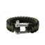 Rothco Paracord Bracelet With D-Shackle, Olive Drab/Black, 7, 913-OliveDrabBlack-7Inches