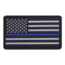 Rothco PVC Thin Blue Line Flag Patch - Hook Back, Bulk Packaging, 27789-BulkPackaging