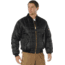 Rothco Quilted MA-1 Flight Jacket, Black, S, 73540-Black-S