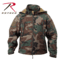 Rothco Special Ops Soft Shell Jacket - Men's, S, Camo, 12055-MidnightWoodlandCamo-S