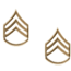 Rothco Staff Sergeant Polished Insignia, Gold, 1644