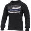 Rothco Thin Blue Line Flag Crew Neck Sweatshirt, Mens, Black, 3XL, 2846