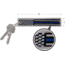 Rothco Thin Blue Line Flag Patch Keychain, Polyester, Zinc Alloy, 1258