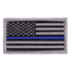 Rothco Thin Blue Line Police U.S. Flag Patch - Hook Back, Bulk Packaging, 17789-BulkPackaging