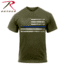 Rothco Thin Blue Line T-Shirt, Olive Drab, M, 1092-OliveDrab-M