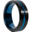 Rothco Tungsten Carbide Thin Blue Line Ring, Black, 7, 19991-Black-7