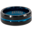 Rothco Tungsten Carbide Thin Blue Line Ring, Black, 7, 19991-Black-7