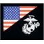 Rothco US Flag / USMC Eagle, Globe, &amp; Anchor T Shirt, Black, Extra Large, 54285-Black-XL