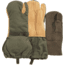 Rothco Used G.I. Surplus Leather Trigger Finger Mittens w/ Liner, Olive Drab, 4393