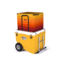 RovR Products RollR 80 Cooler w/ Wagon Bin, Magic Hour, 80 Quart, 80MHROLLRWB