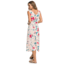 Roxy In The Mood For Dance Wrap-Front Midi Dress - Womens, Ivory Cream New Flowers, Small, ERJWD03336-TFM6-S