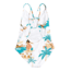 Roxy Love Waimea One-Piece Swimsuit - Girls, Bright White Honolul, 8, ERGX103072-WBB5-8