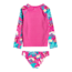 Roxy Magical Sea Long Sleeve UPF 50 Rashguard Set - Girls, Pink Flambe Sunnypla, 4, ERLWR03140-MLB6-4