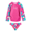 Roxy Magical Sea Long Sleeve UPF 50 Rashguard Set - Girl's, Pink Flambe Sunnypla, 4, ERLWR03140-MLB6-4