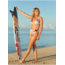Roxy POP Surf Elongated Triangle Bikini Top - Womens, Bright White Niranta, Large, ERJX304119-XWKM-L