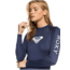 Roxy Wholehearted Long Sleeve Rashguard - Womens, Mood Indigo, Medium, ERJWR03408-BSP0-M