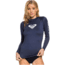 Roxy Wholehearted Long Sleeve Rashguard - Women's, Mood Indigo, Medium, ERJWR03408-BSP0-M