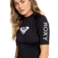 Roxy Wholehearted Short Sleeve Rashguard - Womens, Anthracite, Small, ERJWR03409-KVJ0-S