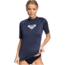 Roxy Wholehearted Short Sleeve Rashguard - Womens, Mood Indigo, Medium, ERJWR03409-BSP0-M