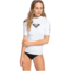 Roxy Wholehearted Short Sleeve Rashguard - Women's, White, Small, ERJWR03409-WBB1-S