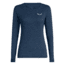 Salewa Puez Melange Dry Tee Long Sleeve - Womens, Navy Blazer Melange, Large, 27454-3966-L