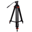 SAMURAI Broadcast Pro Plus Professional 3-Section w/Fluid Head Video Tripod, Black, BROADCASTPlus
