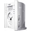 Sangean AM/FM Digital &amp; Analog Atomic Clock Radio with Aux-In, White/ silver RCR-3