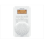 Sangean AM/FM/WX Waterproof Shower Radio Vertical Compact Design, White, Small, H-205