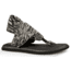 Sanuk Yoga Sling 2 Print Sandal - Womens-Black/White Hawaiian-Medium-6 US