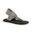 Sanuk Yoga Sling 2 Print Sandal - Womens-Charcoal/Natural Stripes-Medium-9 US