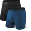 SAXX Daytripper Boxer Brief Fly, Pack of 2 - Mens, Black/City Blue Heather, Extra Large, SXPP2A-BRB-XL