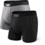 SAXX Ultra Boxer Brief Fly, Pack of 2 - Mens, Black/Grey, Large, SXPP2U-BSP-L