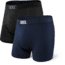 SAXX Ultra Boxer Brief Fly, Pack of 2 - Mens, Black/Navy, Medium, SXPP2U-BNV-M