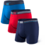 SAXX Ultra Boxer w/Fly 3-Pack - Mens, Blue/Navy/Red, S, SXPP3U-BNR-S