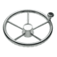 Schmitt &amp; Ongaro Marine 170 13.5" Stainless 5-Spoke Destroyer Wheel w/ Stainless Cap and FingerGrip Rim - Fits 3/4" Tapered Shaft Helm 44213