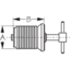 Sea-Dog Sea Dog Stainless Steel T Handle Drain Plug 1, 1in, 520085-1