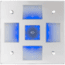 Sea-Dog Square LED Mirror Light w/On/Off Dimmer, White/Blue, 401840-3